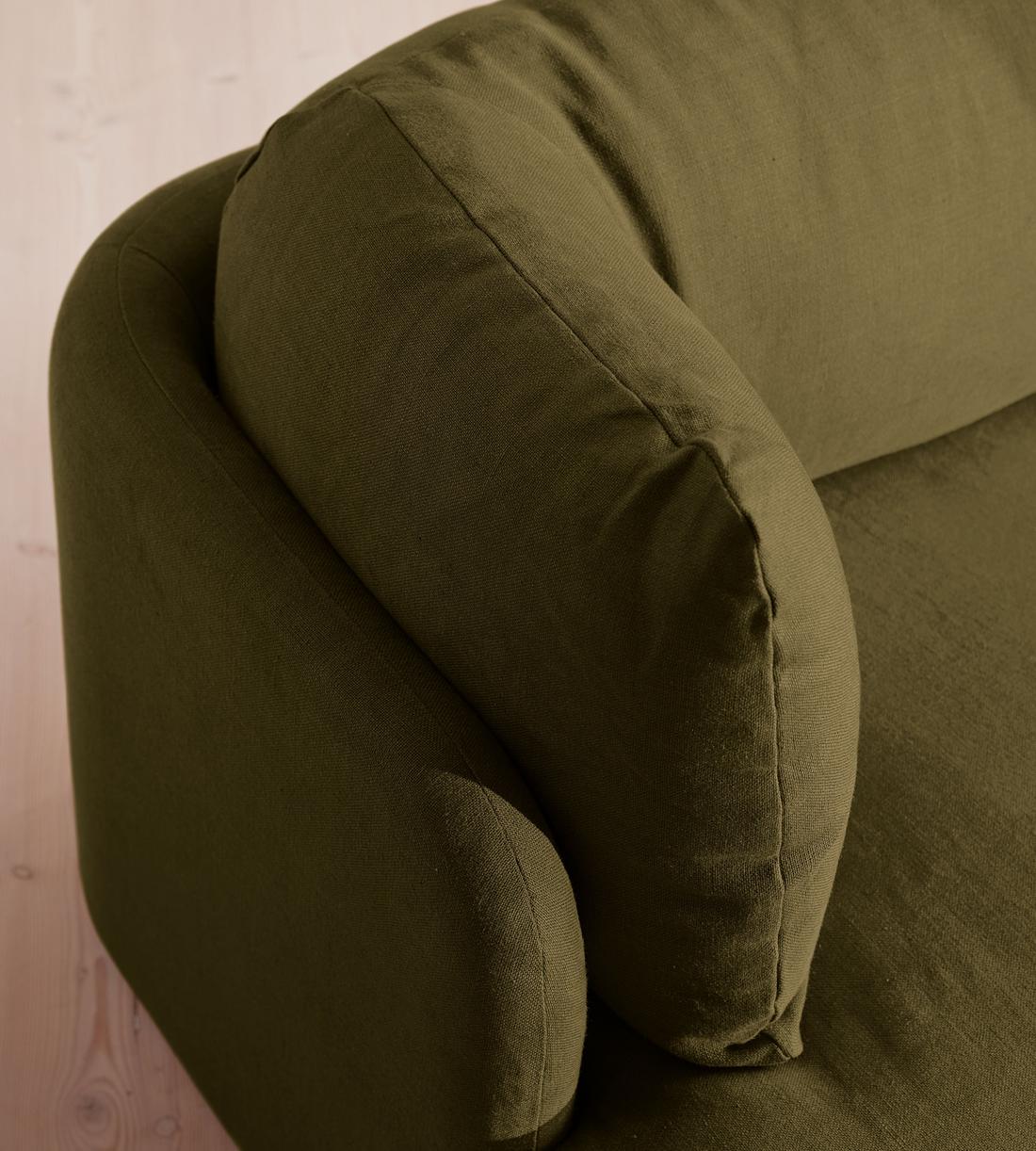 Odell Sectional Sofa - Left Arm Module - Linen - Olive - US - Image 5