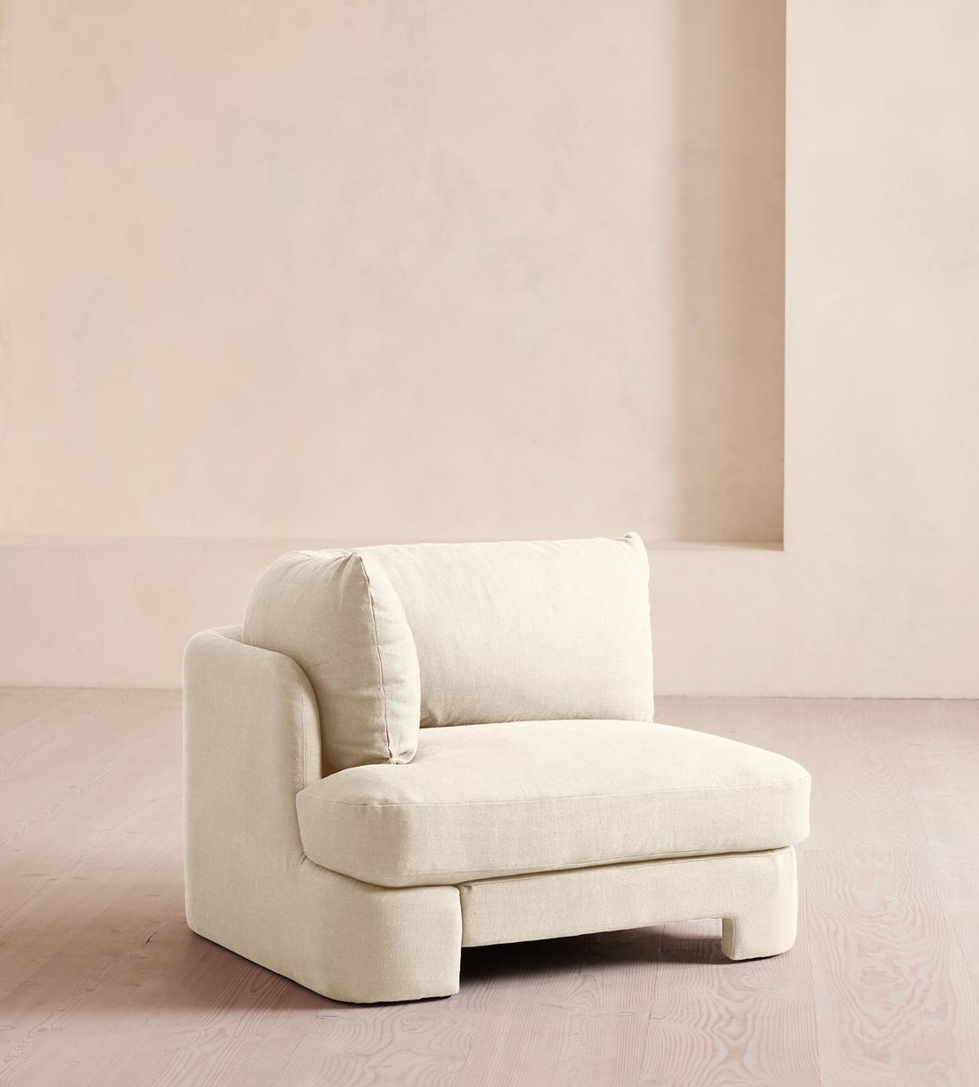 Odell Sectional Sofa - Left Arm Module - Linen - Bisque - US - Image 2