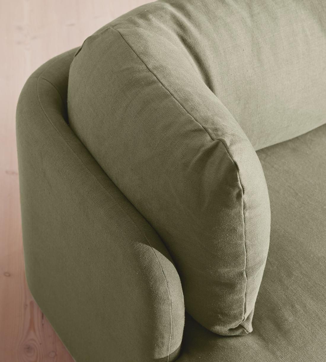 Odell Modular Sofa - Corner Module - Linen - Sage - Image 5