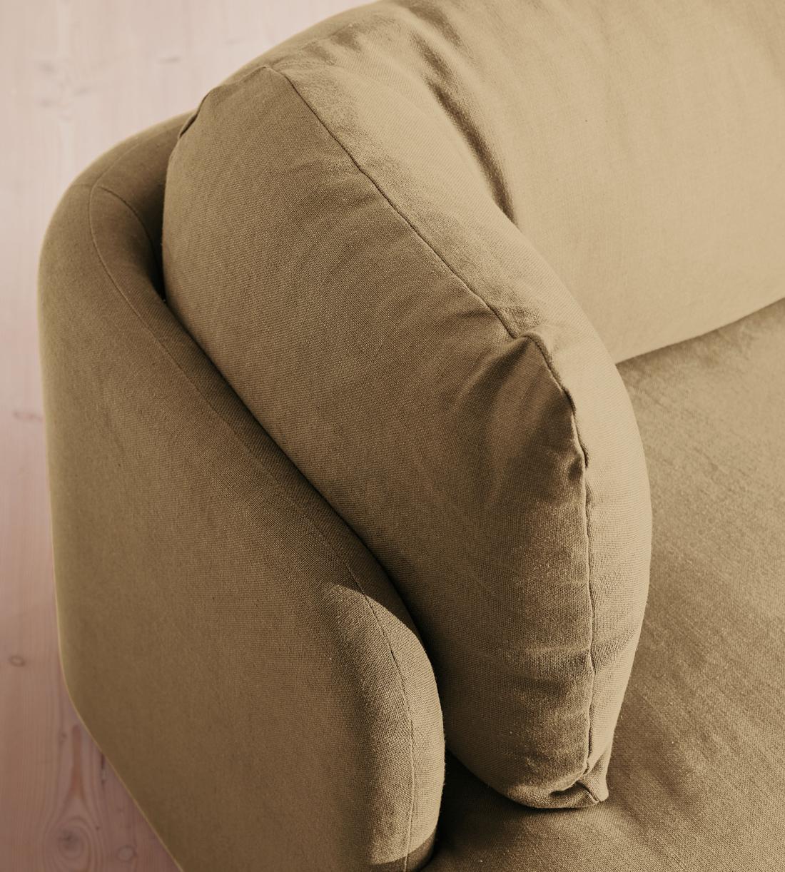 Odell Modular Sofa - Corner Module - Linen - Wheat - Image 5