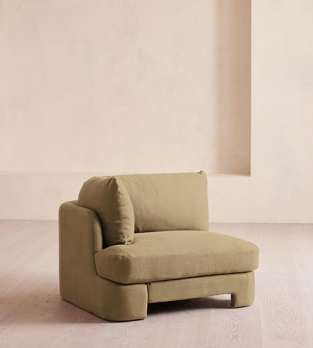 Odell Sectional Sofa - Left Arm Module - Linen - Wheat - US - Image 2