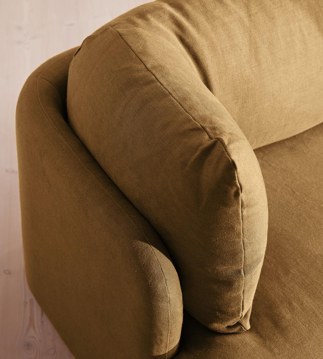 Odell Sectional Sofa - Left Arm Module - Linen - Ochre - US - Image 5