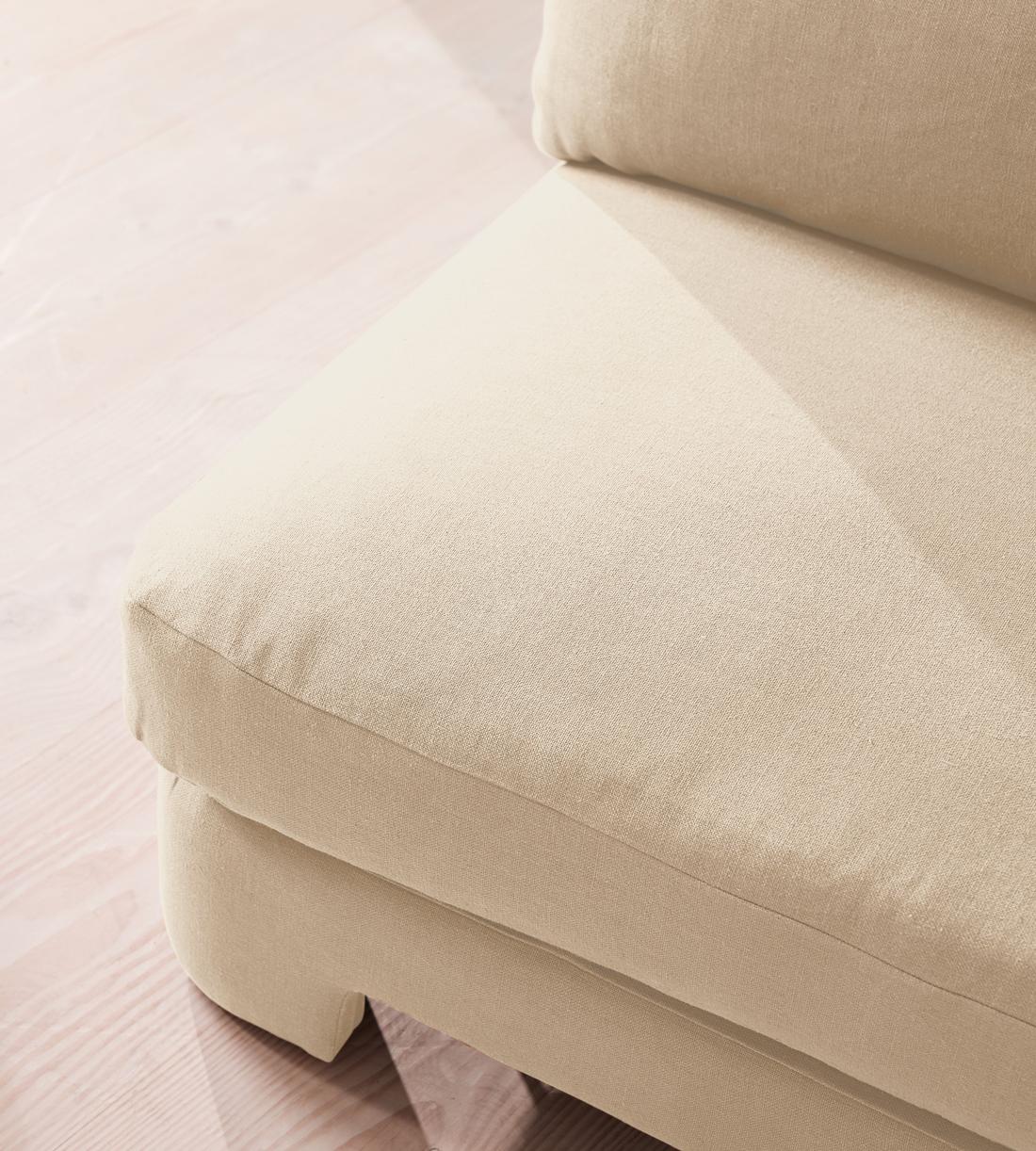 Odell Deeper Sit Sectional Sofa - Armless Module - Linen - Bisque - US - Image 5