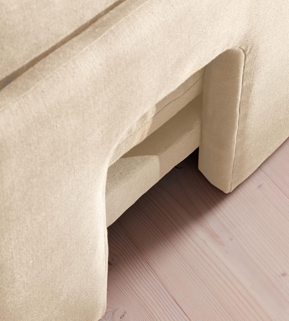 Odell Deeper Sit Sectional Sofa - Armless Module - Linen - Bisque - US - Image 6