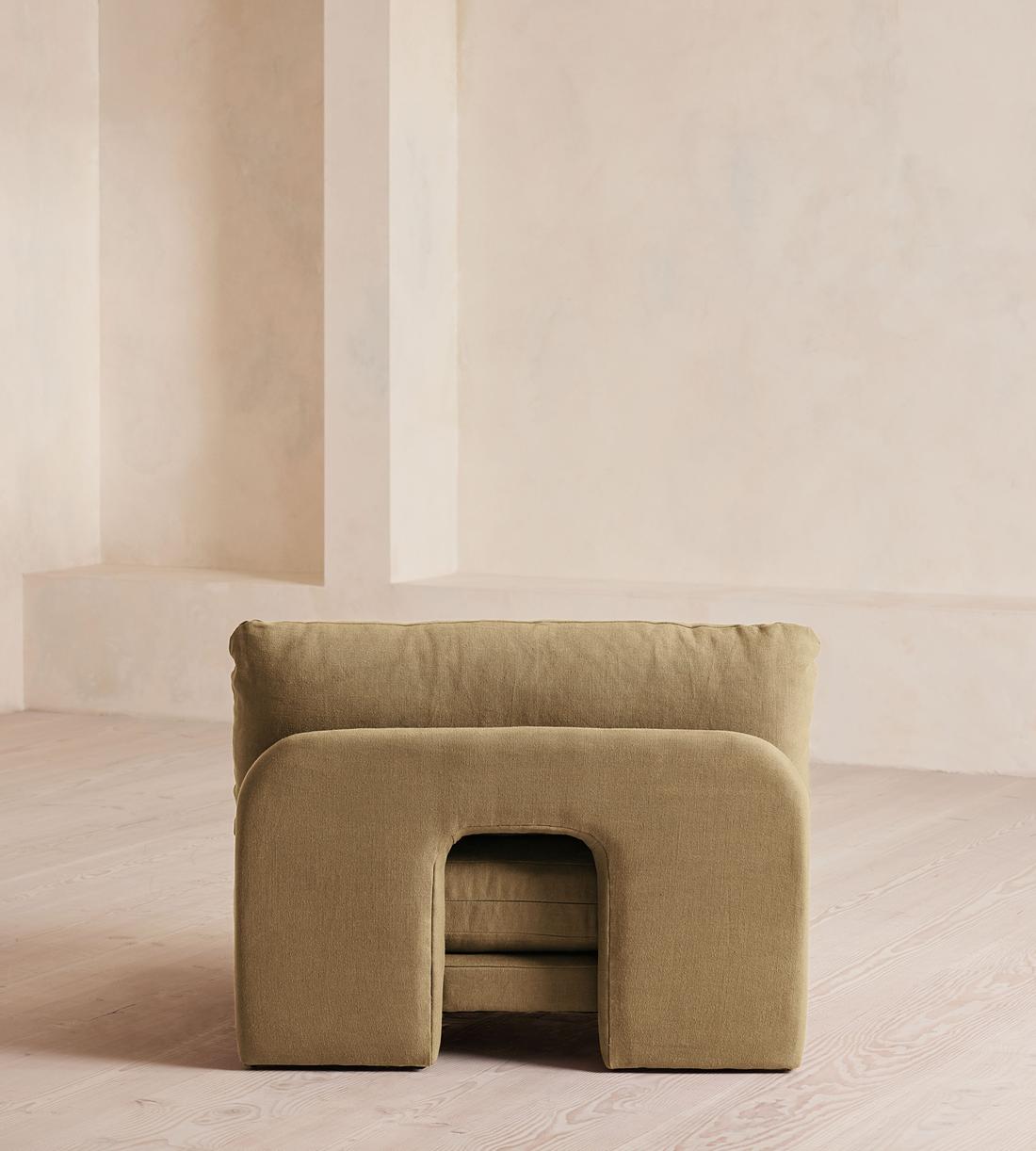 Odell Deeper Sit Modular Sofa - Right Arm Module - Linen - Wheat - Image 4