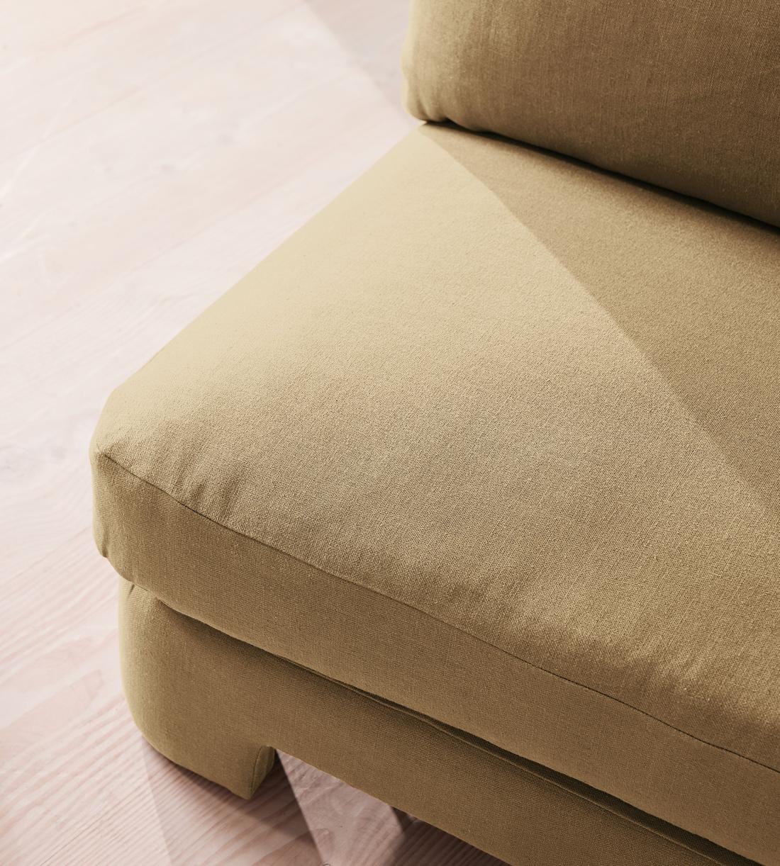 Odell Deeper Sit Sectional Sofa - Right Arm Module - Linen - Wheat - US - Image 5
