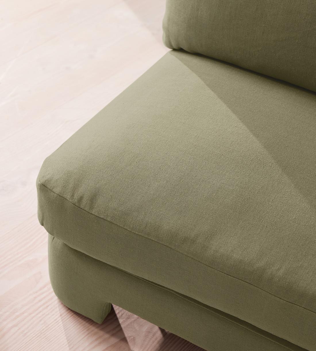 Odell Deeper Sit Sectional Sofa - Right Arm Module - Linen - Sage - US - Image 5