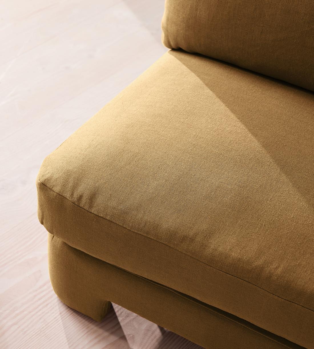 Odell Deeper Sit Sectional Sofa - Right Arm Module - Linen - Ochre - US - Image 5
