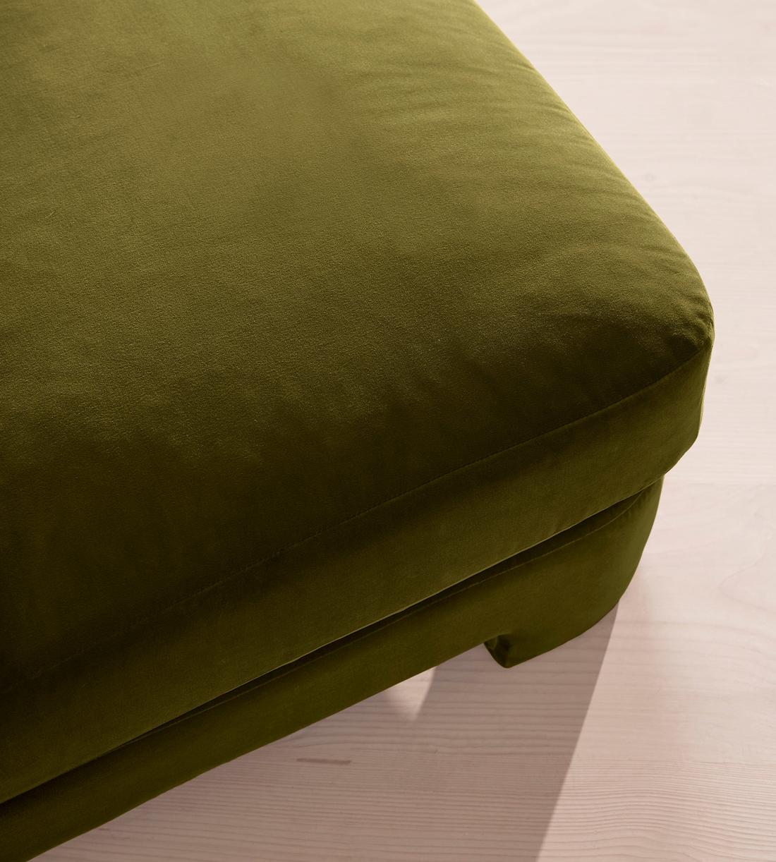 Odell Deeper Sit Modular Sofa - Right Arm Module - Olive Velvet - Image 5