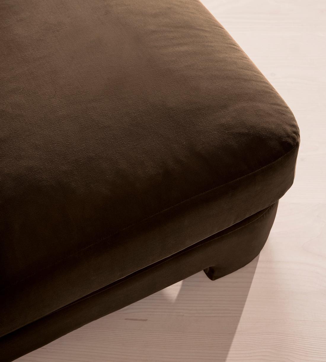 Odell Deeper Sit Modular Sofa - Right Arm Module - Velvet - Chocolate - Image 5