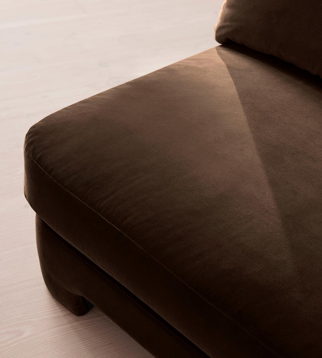 Odell Deeper Sit Sectional Sofa - Right Arm Module - Velvet - Chocolate - US - Image 7