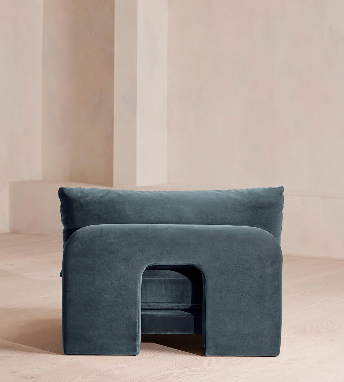 Odell Right Arm Module - Velvet - Grey Blue - Image 4