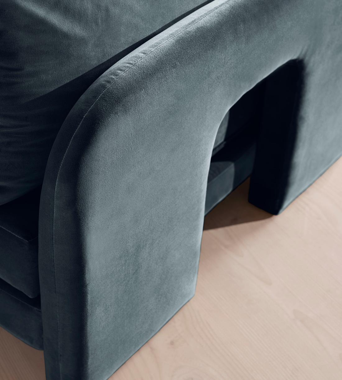Odell Right Arm Module - Velvet - Grey Blue - Image 6