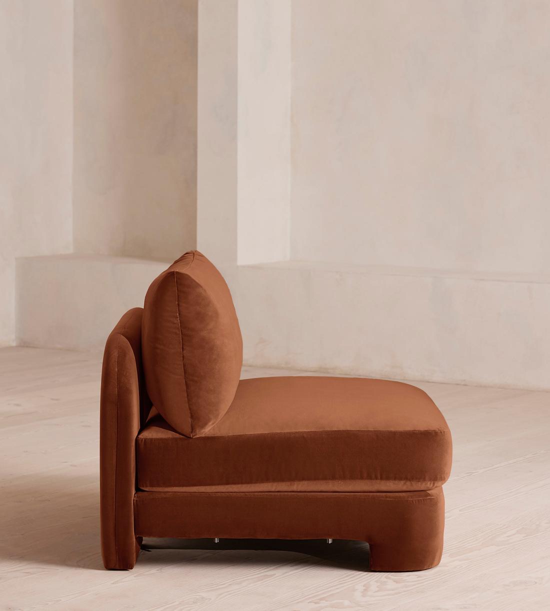 Odell Deeper Sit Sectional Sofa - Left Arm Module - Cinnamon Velvet - US - Image 9