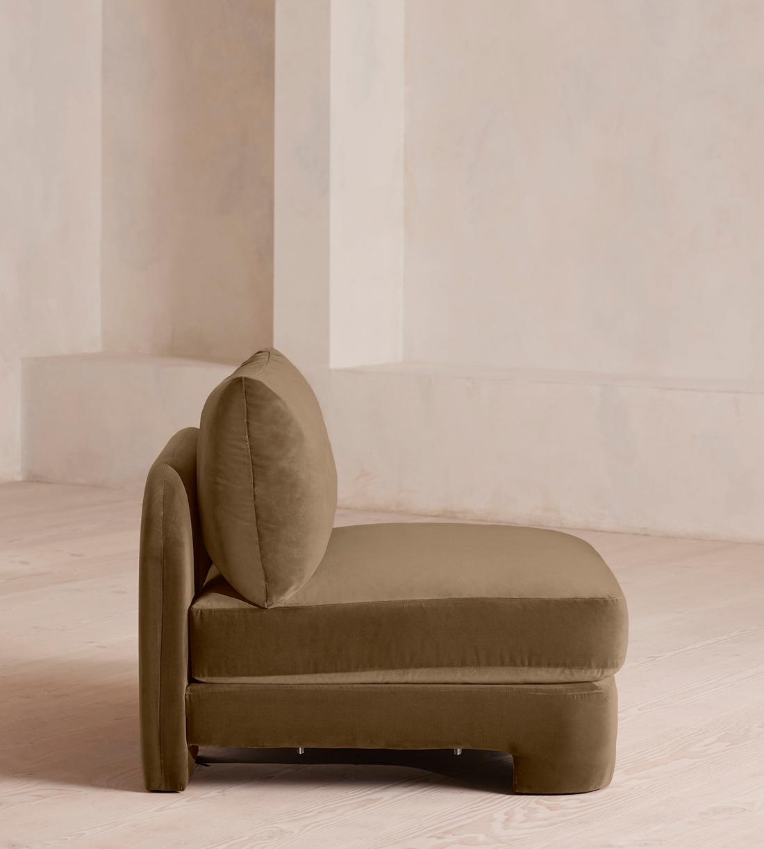 Odell Modular Sofa - Left Arm Module - Velvet - Truffle - UK - Image 8