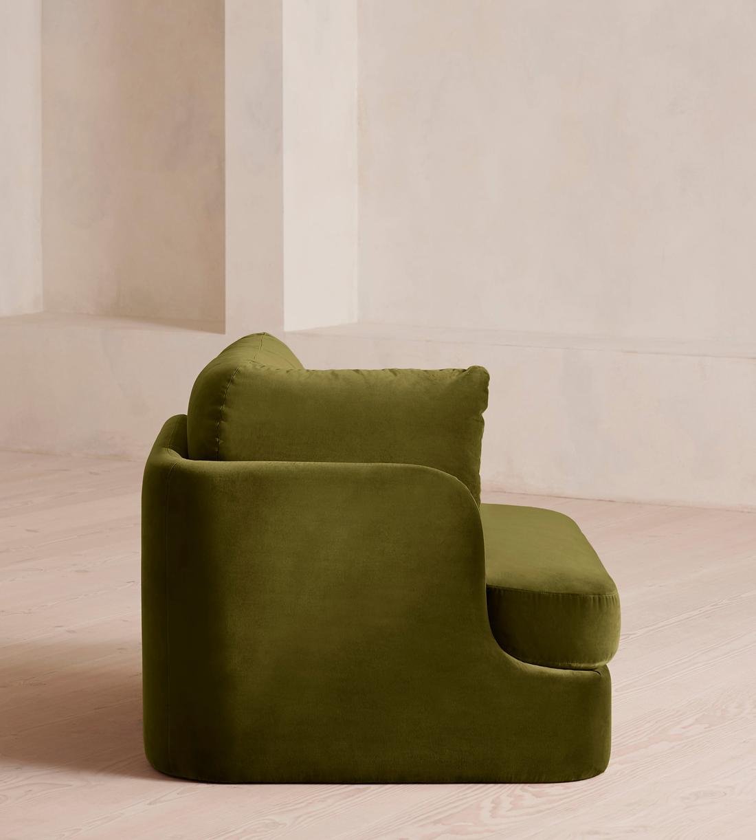 Odell Deeper Sit Sectional Sofa - Armless Module - Olive Velvet - US - Image 8