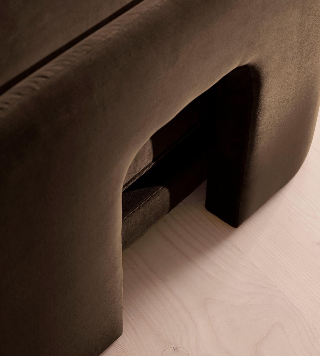Odell Left Arm Module - Velvet - Chocolate - Image 6