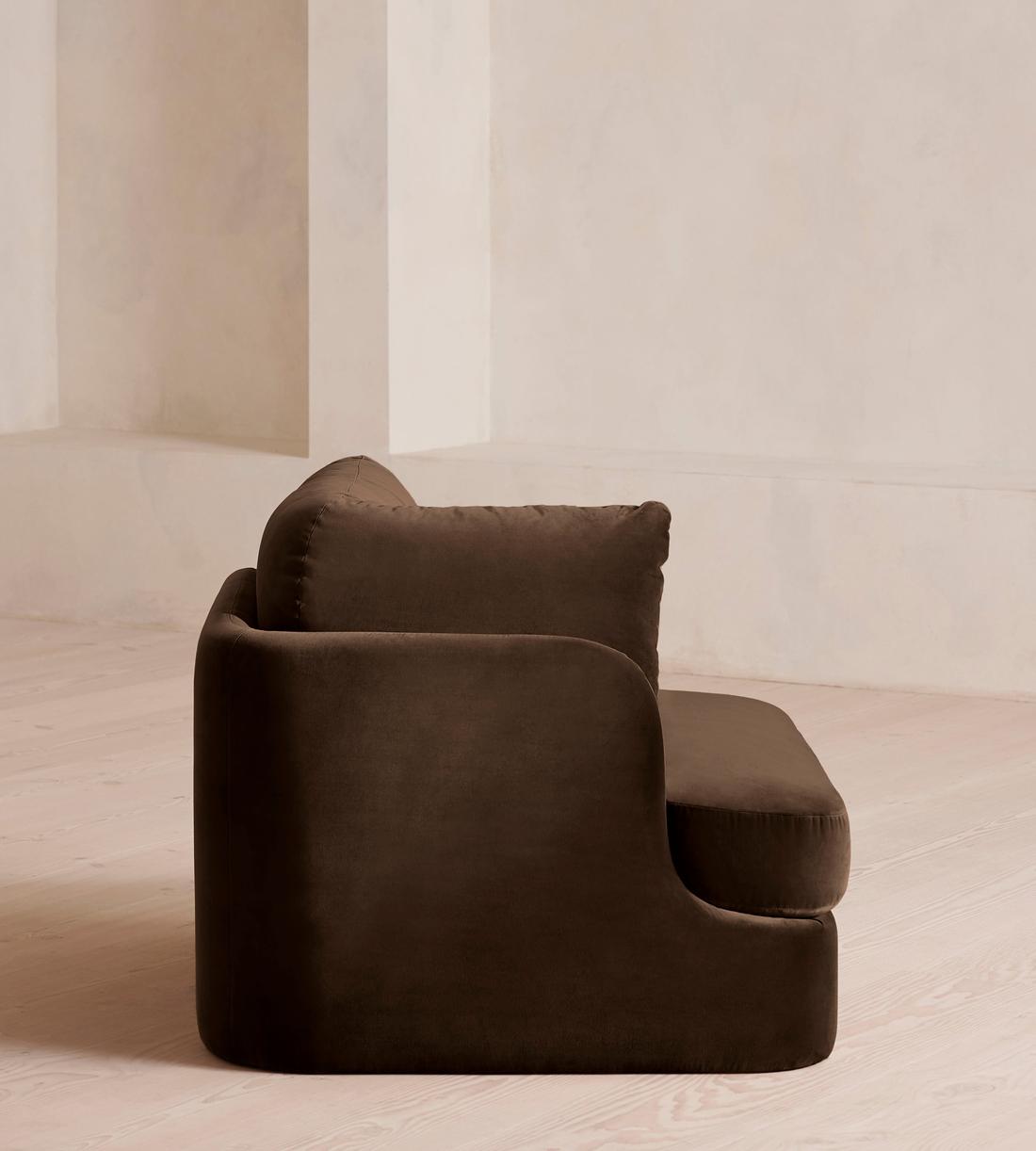 Odell Deeper Sit Modular Sofa - Right Arm Module - Velvet - Chocolate - Image 9