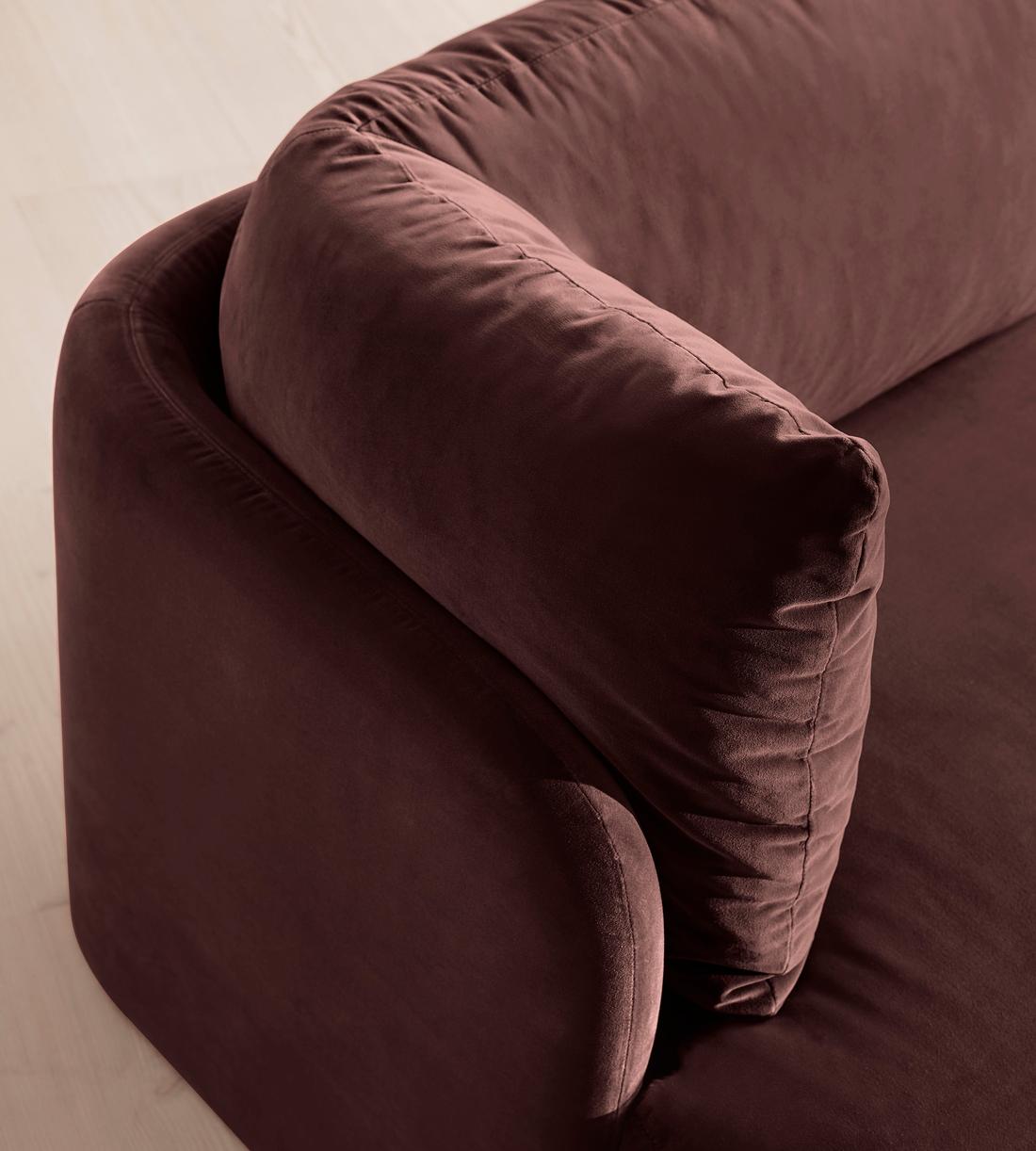 Odell Modular Sofa - Corner Module - Velvet - Aubergine - UK - Image 5