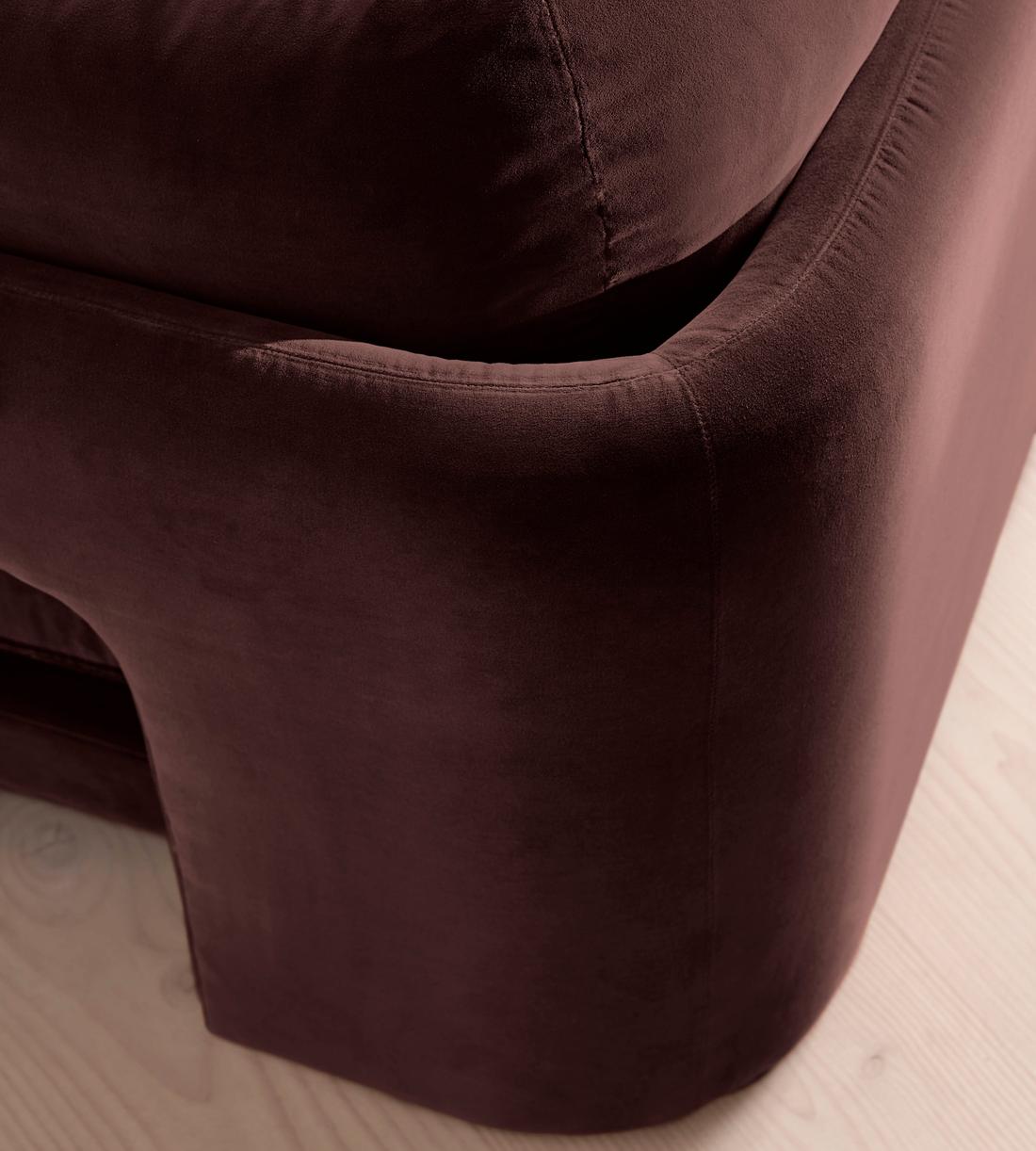 Odell Modular Sofa - Corner Module - Velvet - Aubergine - UK - Image 6