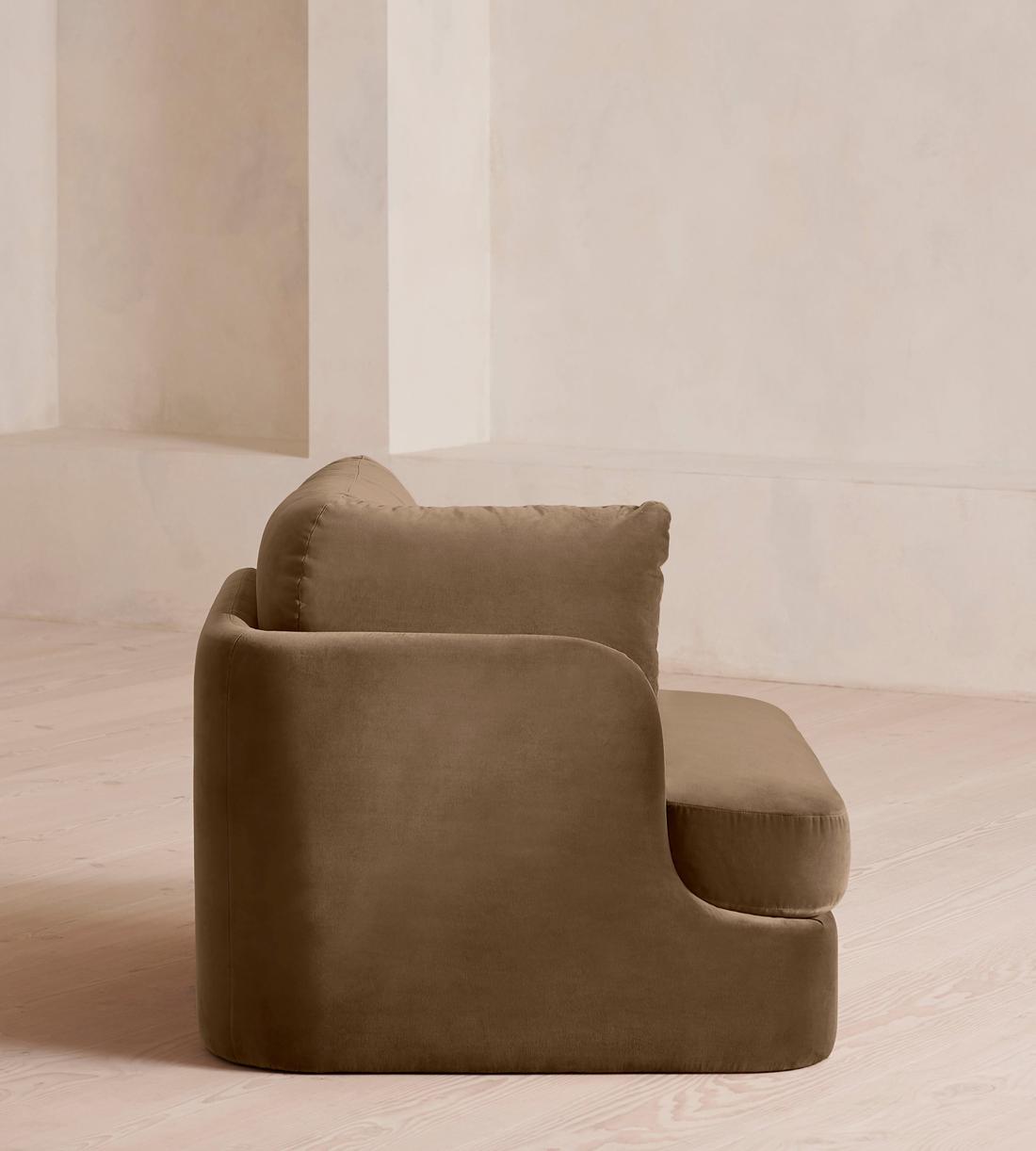 Odell Modular Sofa - Left Arm Module - Velvet - Truffle - UK - Image 3