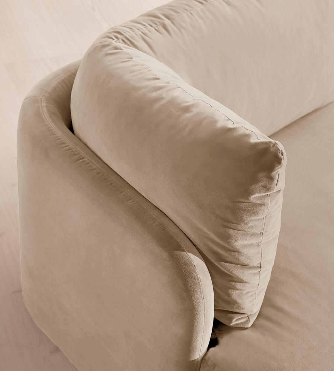 Odell Deeper Sit Sectional Sofa - Corner Module - Oyster Velvet - US - Image 5