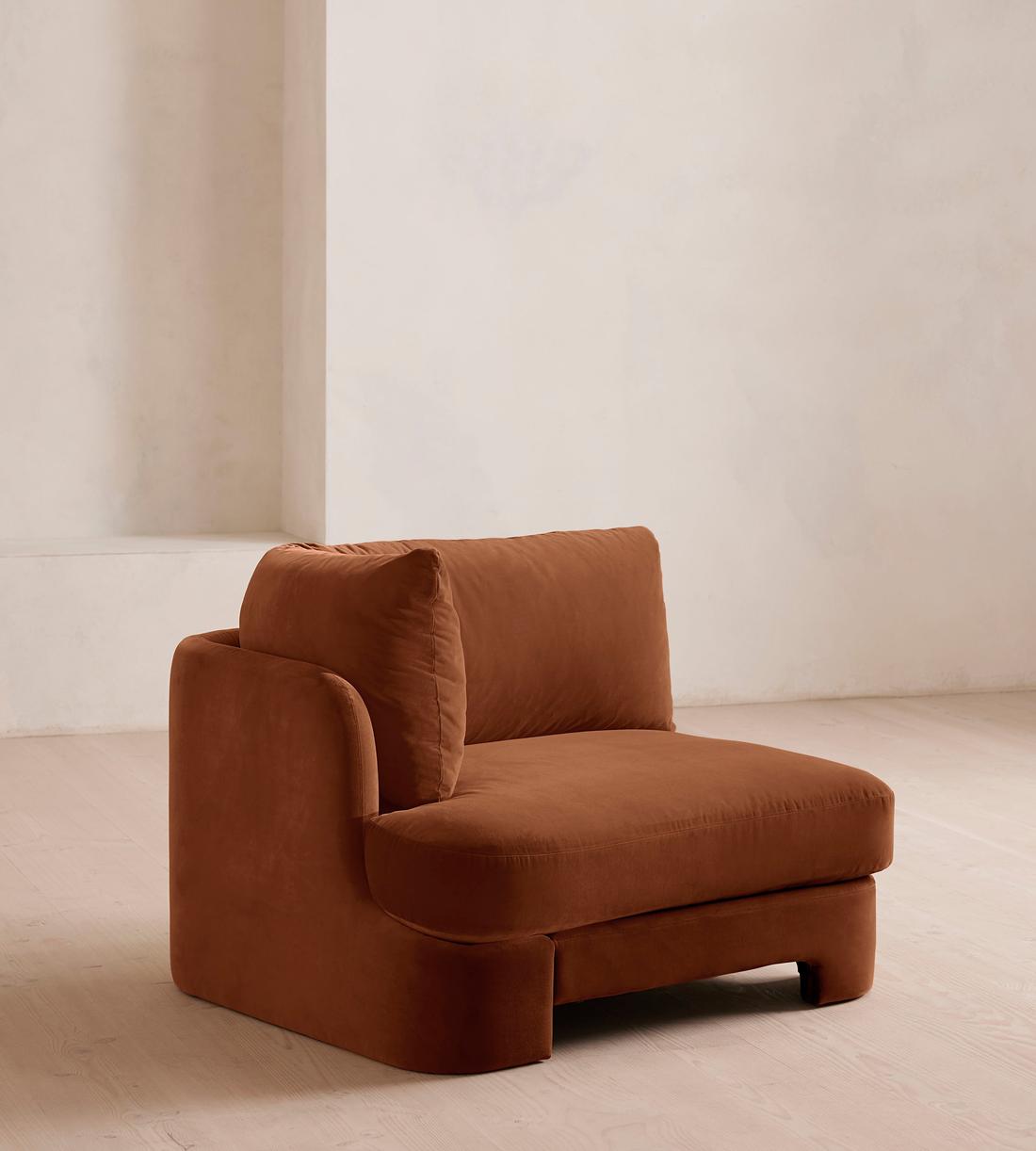 Odell Deeper Sit Sectional Sofa - Left Arm Module - Cinnamon Velvet - US - Image 2