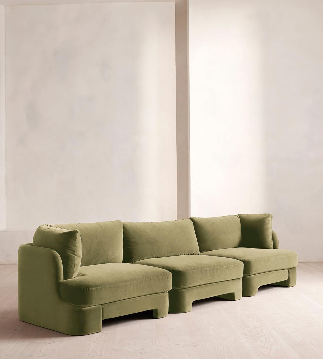 Odell Deeper Sit Modular Sofa - Four Seater - Velvet Lichen UK - Listing - Image 2