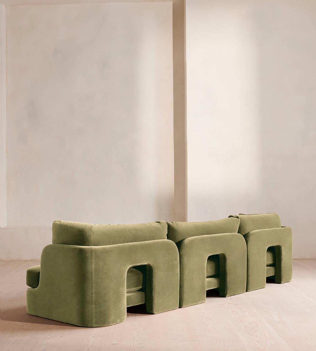 Odell Deeper Sit Sectional Sofa - Four Seater - Velvet Lichen US - Images - Image 3
