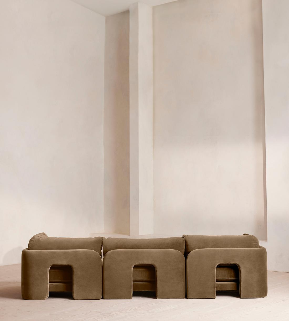 Odell Modular Sofa - Four Seater - Velvet - Truffle - UK - Images - Image 4