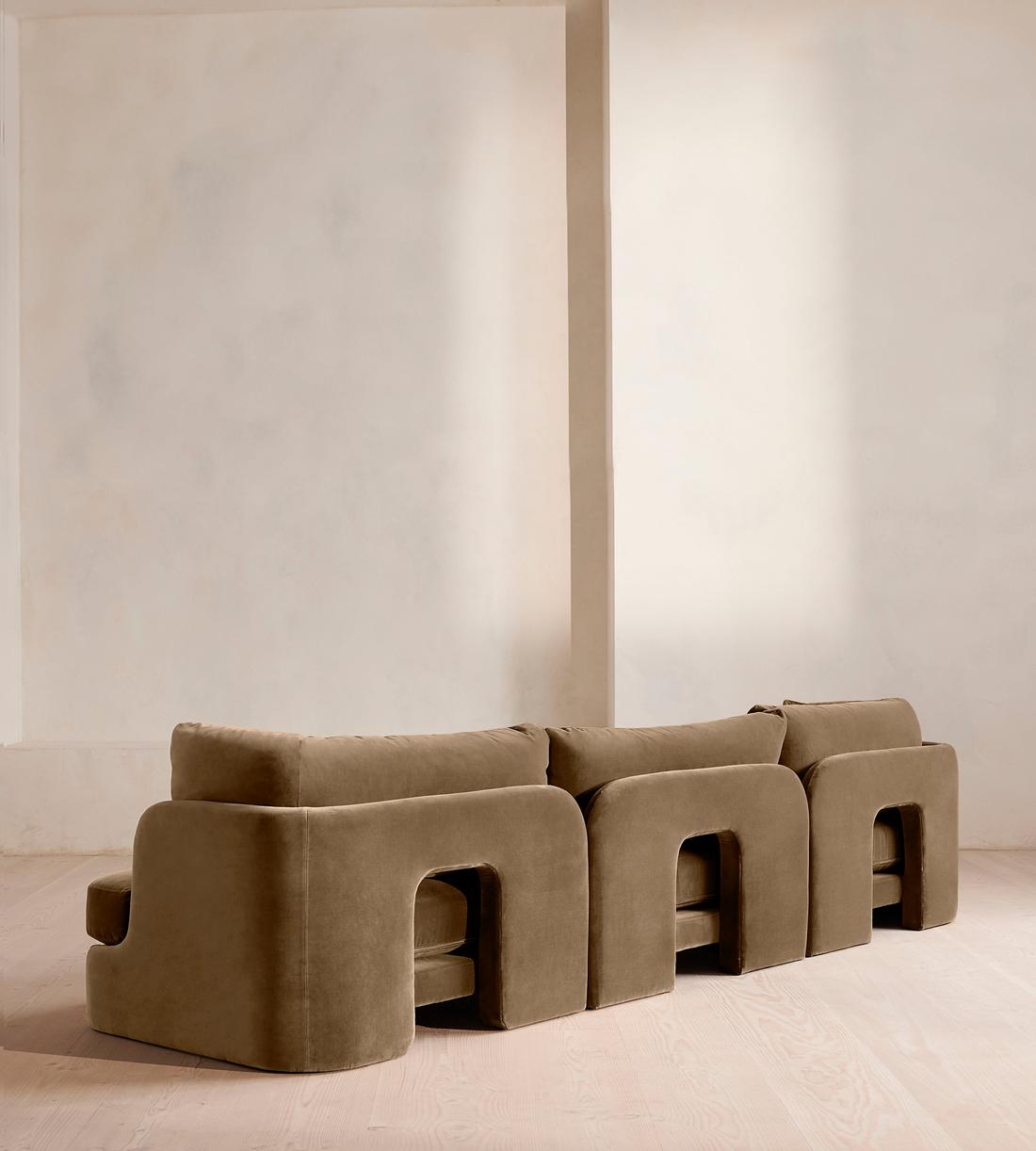 Odell Deeper Sit Modular Sofa - Four Seater - Velvet - Truffle - UK - Images - Image 3