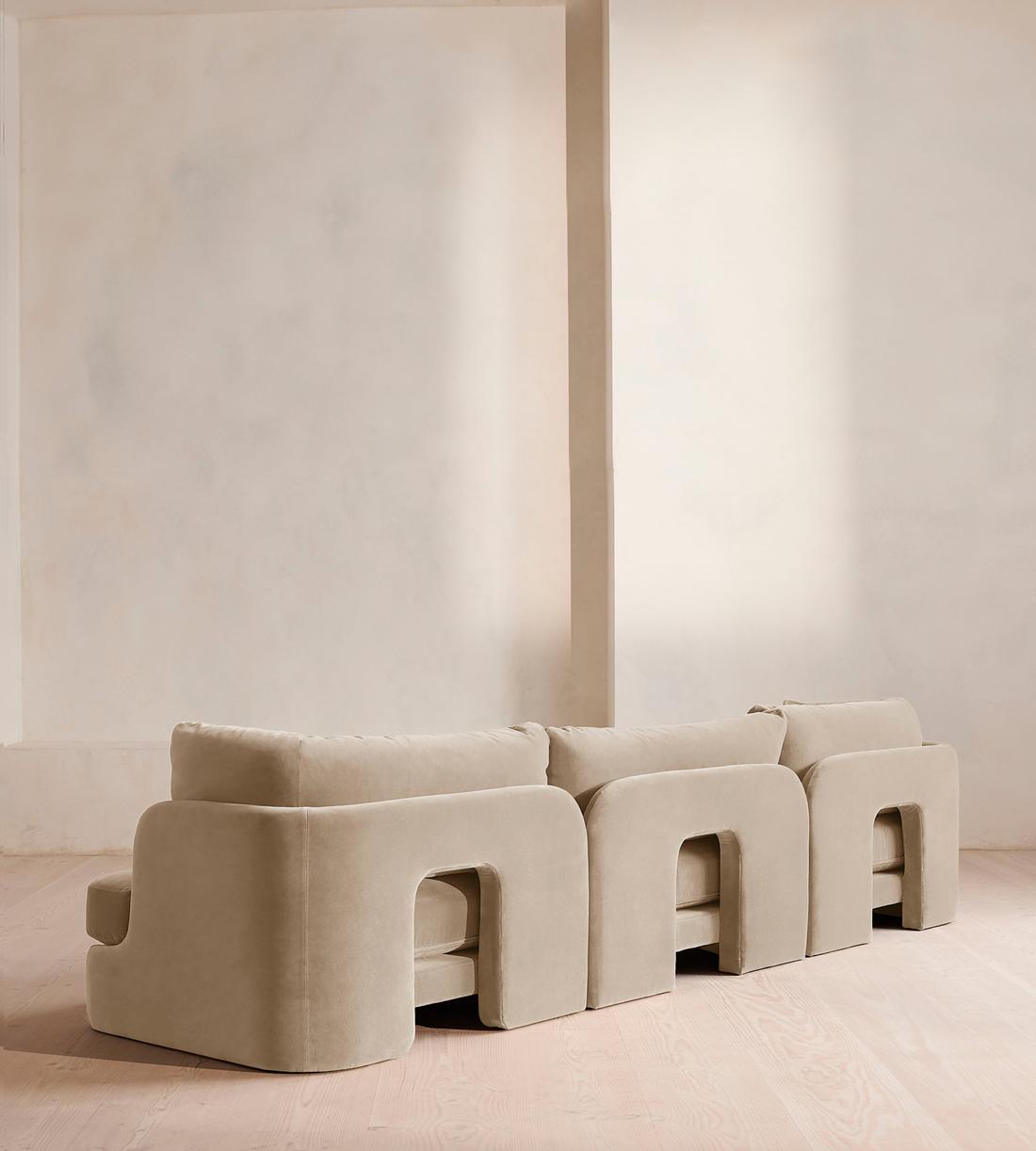 Odell Modular Sofa - Four Seater - Velvet - Oyster - UK - Images - Image 3