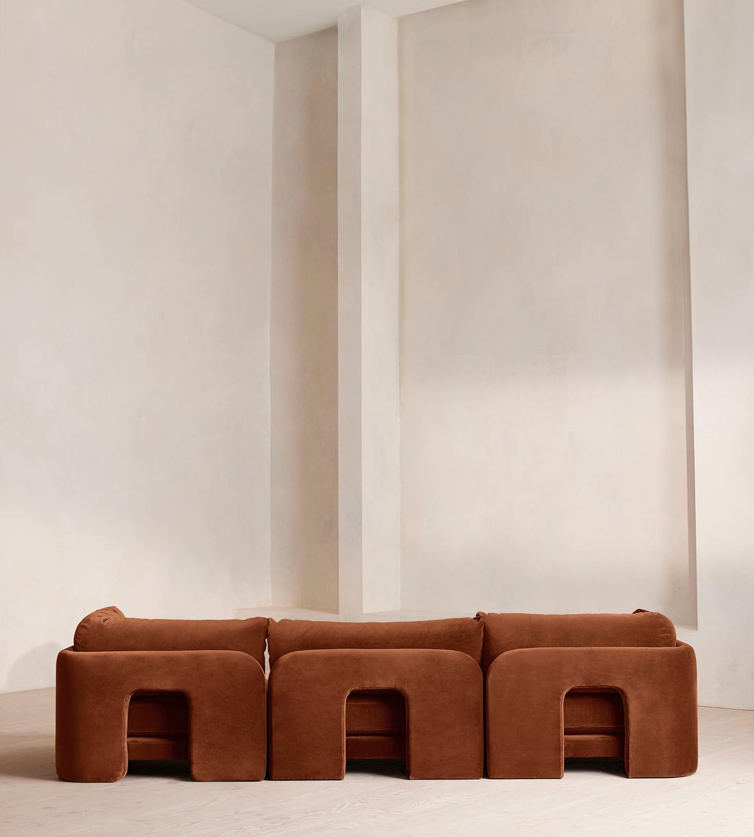 Odell Modular Sofa - Four Seater - Velvet - Cinnamon - UK - Images - Image 4