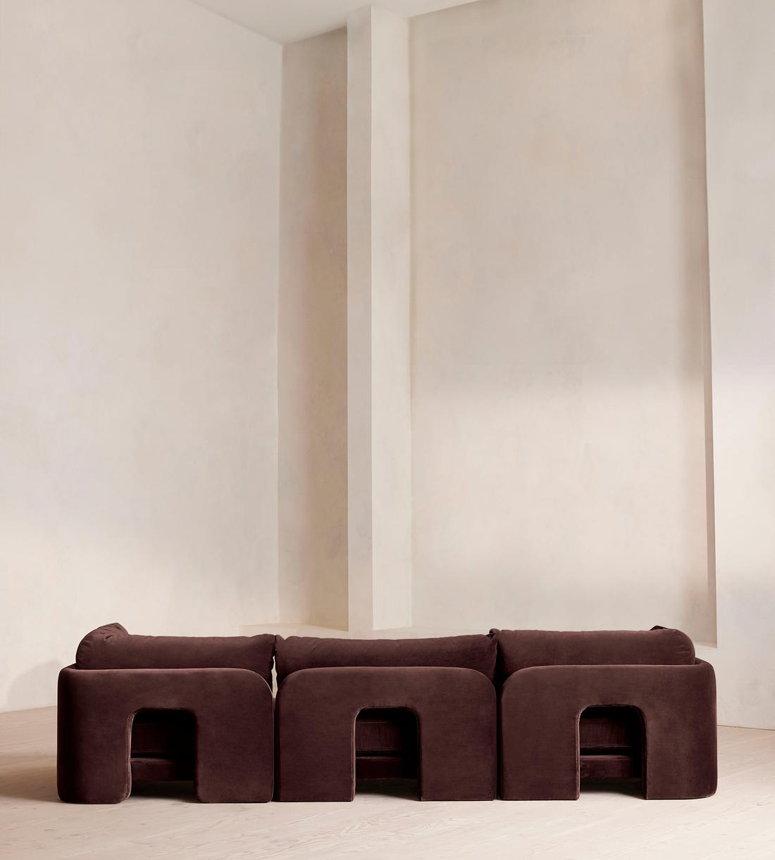 Odell Modular Sofa - Four Seater - Velvet - Aubergine - UK - Images - Image 4