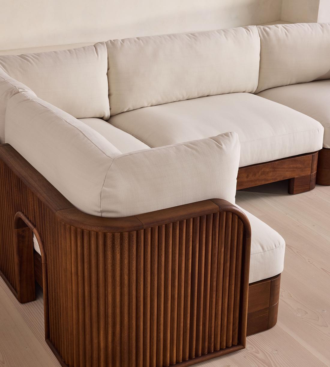 Odell Outdoor L-Shape Sofa - Off White - UK & EU - Images - Image 4