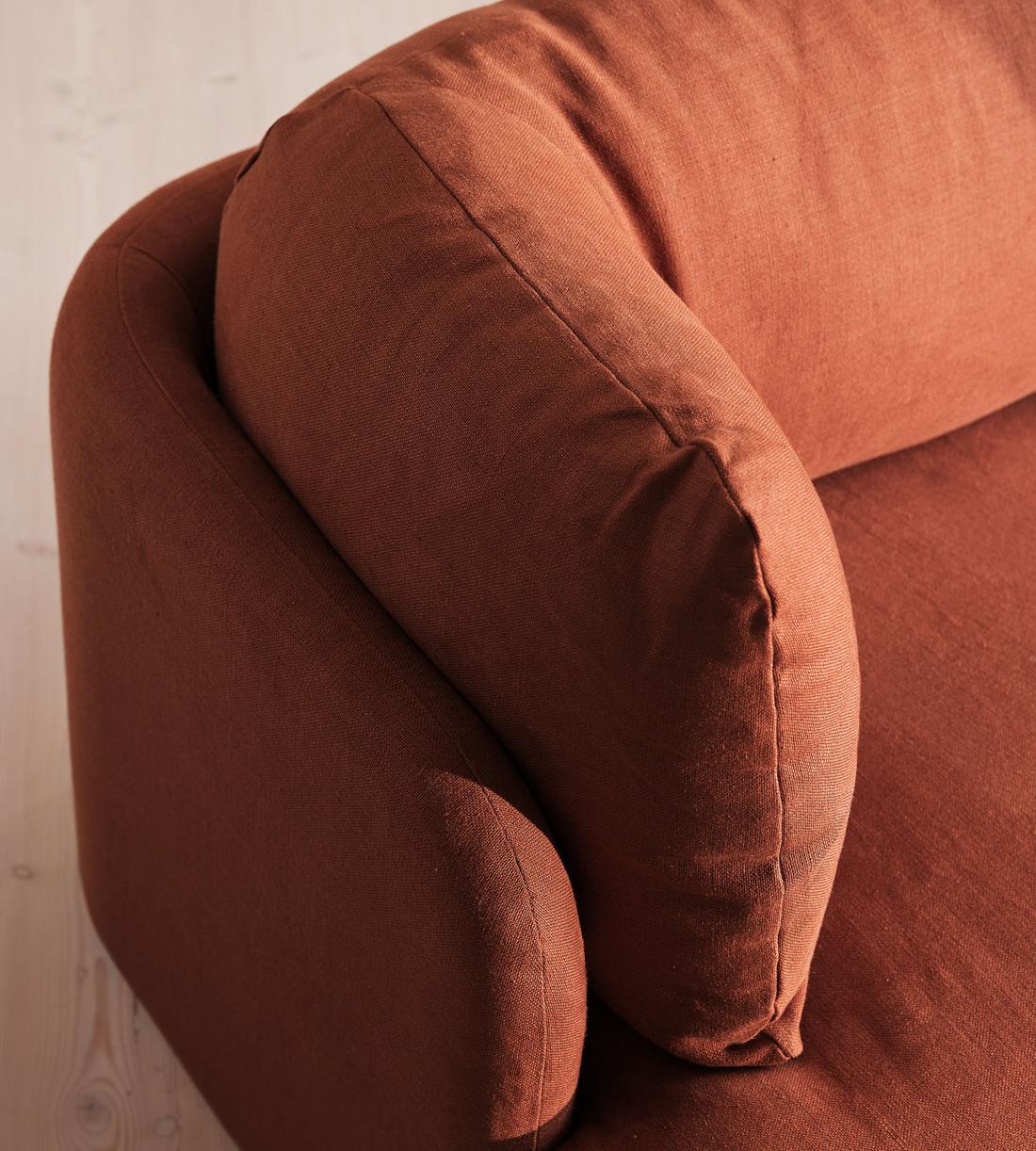 Odell Modular Sofa - Corner Module - Linen - Sienna - Image 5