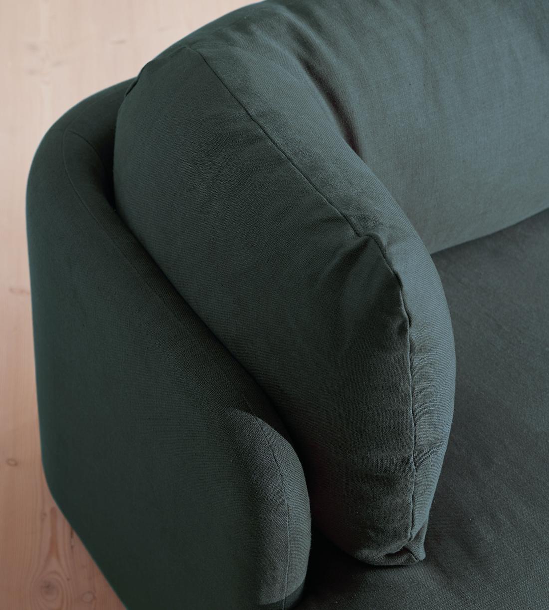 Odell Modular Sofa - Corner Module - Linen - Prussian Blue - Image 5