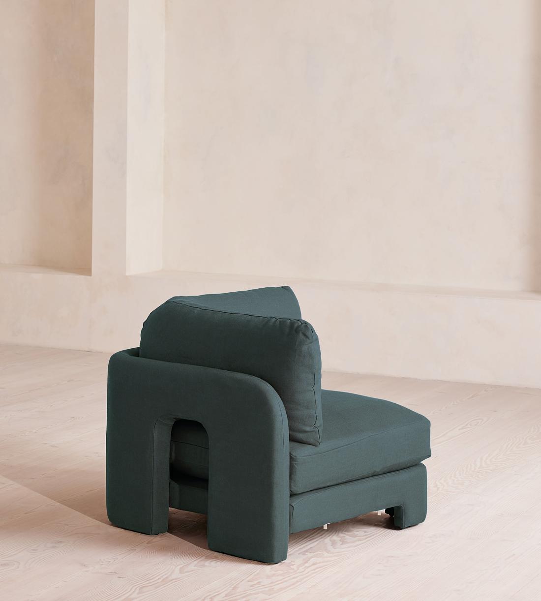 Odell Modular Sofa - Corner Module - Linen - Prussian Blue - Image 9
