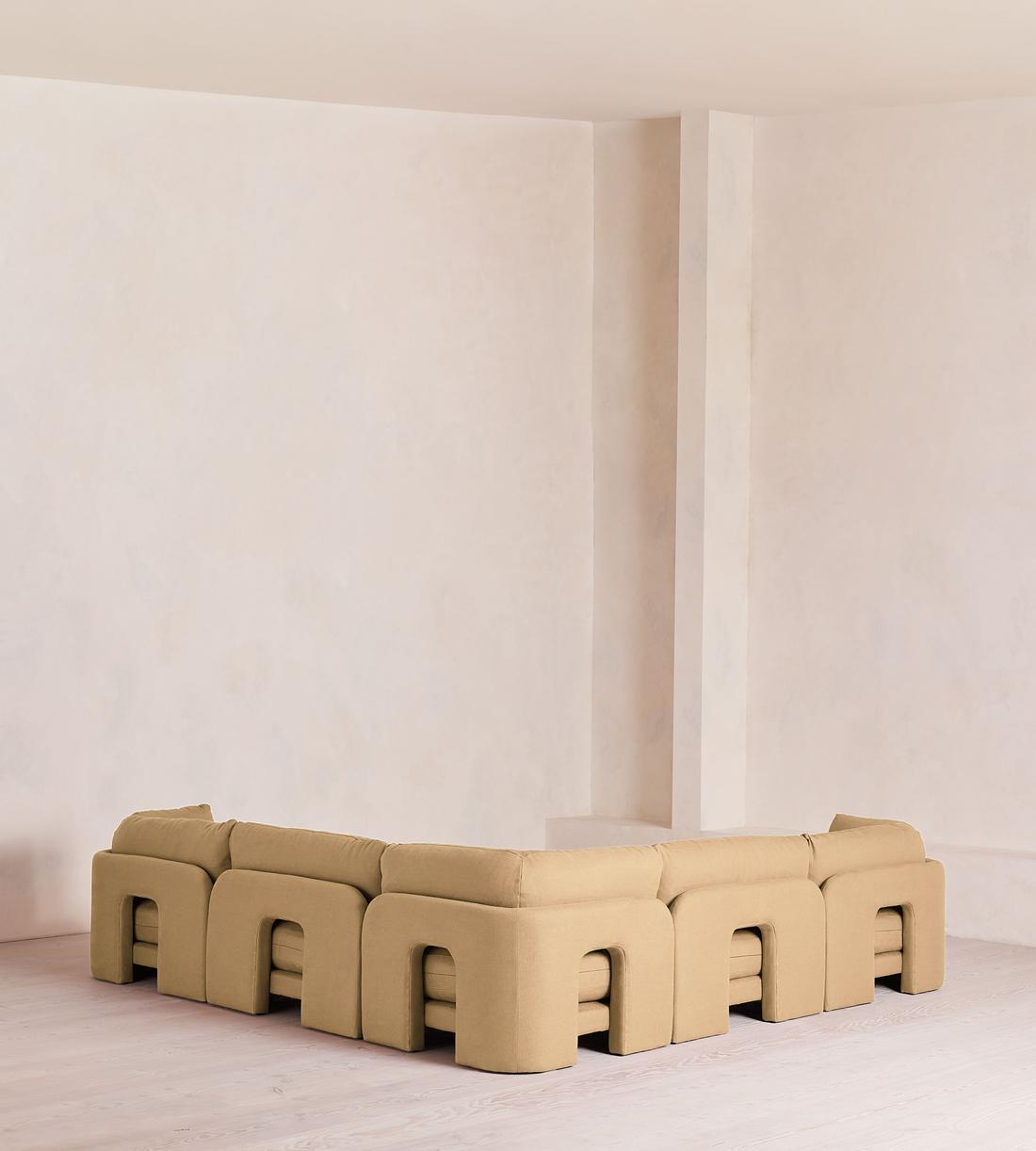 Odell Sectional Sofa - Corner Sofa - Linen - Wheat - US - Images - Image 3