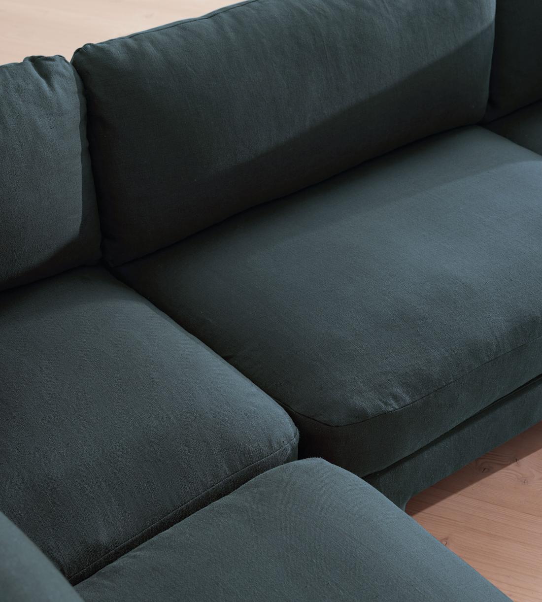 Odell Modular Sofa - Corner Sofa - Linen - Prussian Blue - Images - Image 4
