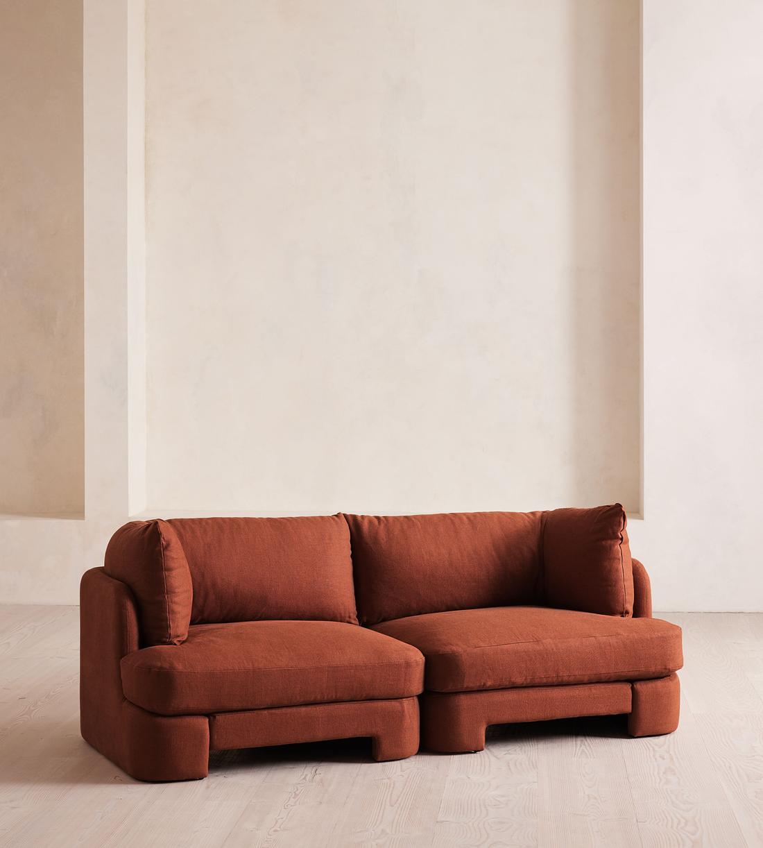Odell Modular Sofa - Three Seater - Linen - Sienna - Listing - Image 2