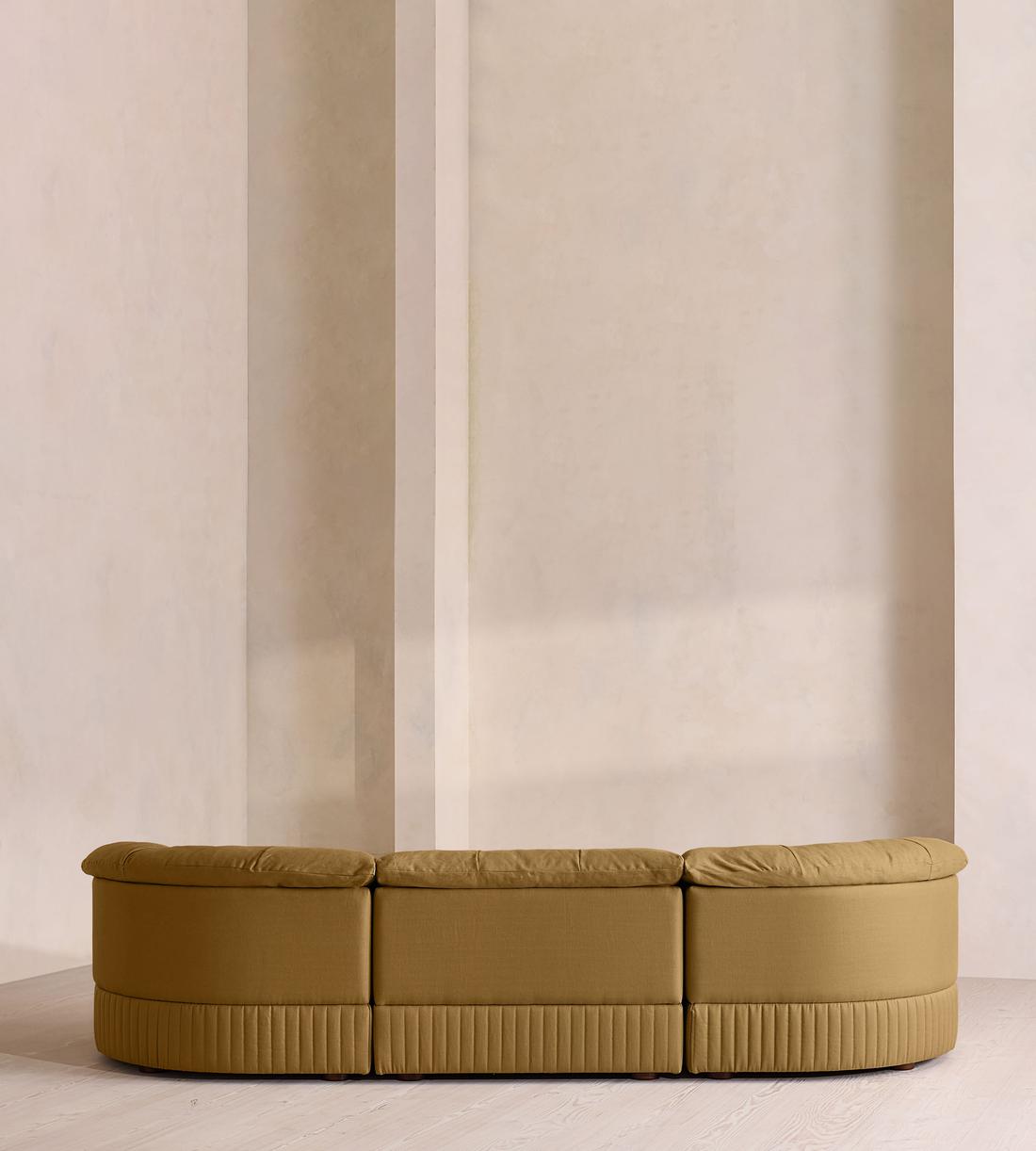Oona Deep Sit Modular Sofa - Four Seater - Linen - Ochre - UK - Images - Image 4