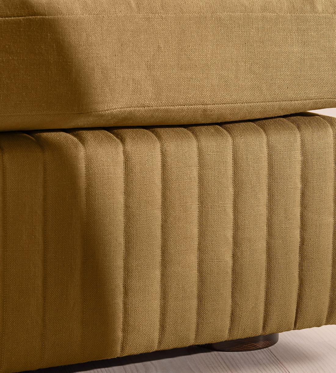 Oona Sectional Sofa - Four Seater - Linen - Ochre - US - Images - Image 5