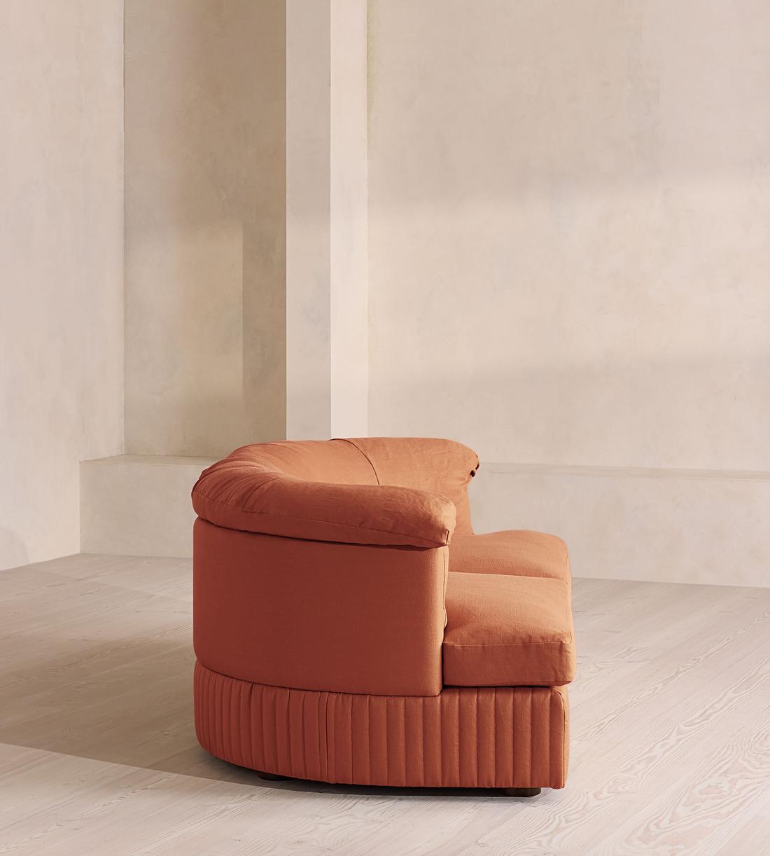 Oona Modular Sofa - Three Seater - Linen - Antique Rose - UK - Images - Image 3