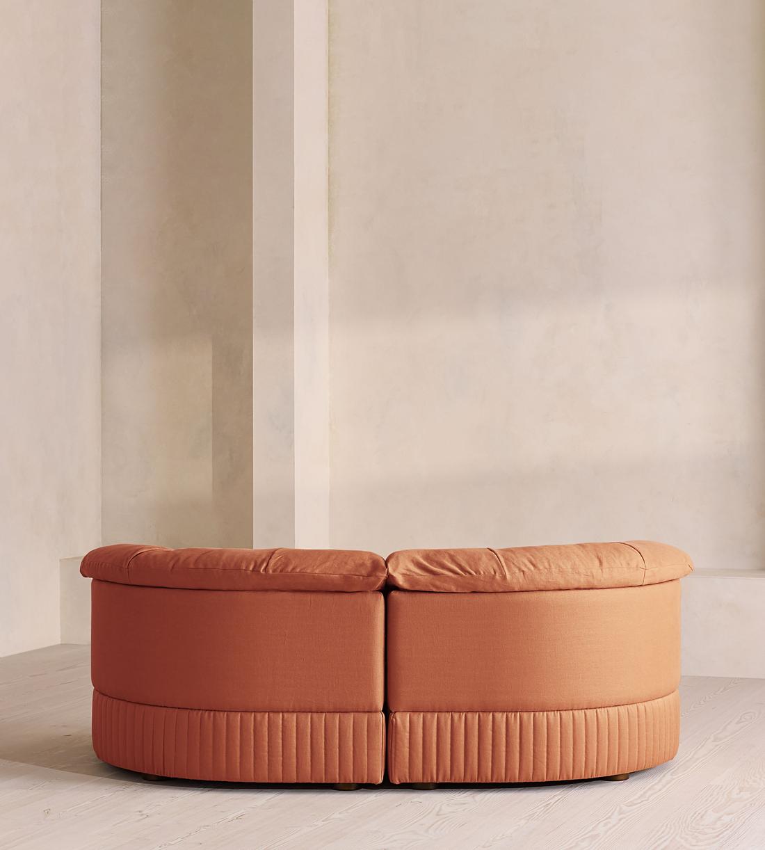 Oona Modular Sofa - Three Seater - Linen - Antique Rose - UK - Images - Image 4