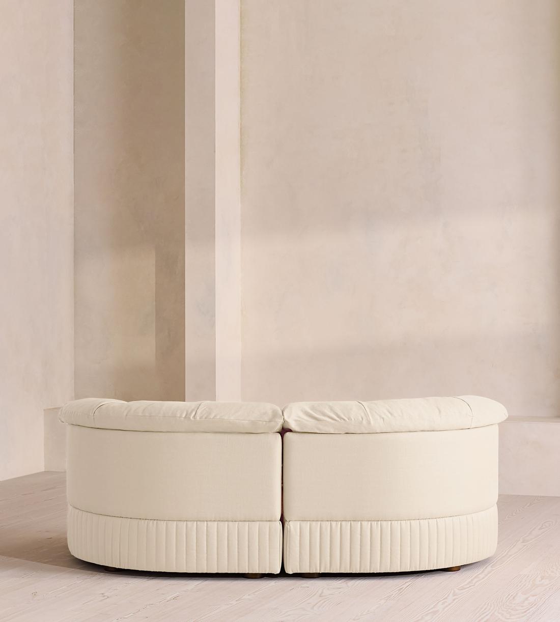 Oona Sectional Sofa - Three Seater - Linen - Bisque - US - Images - Image 7