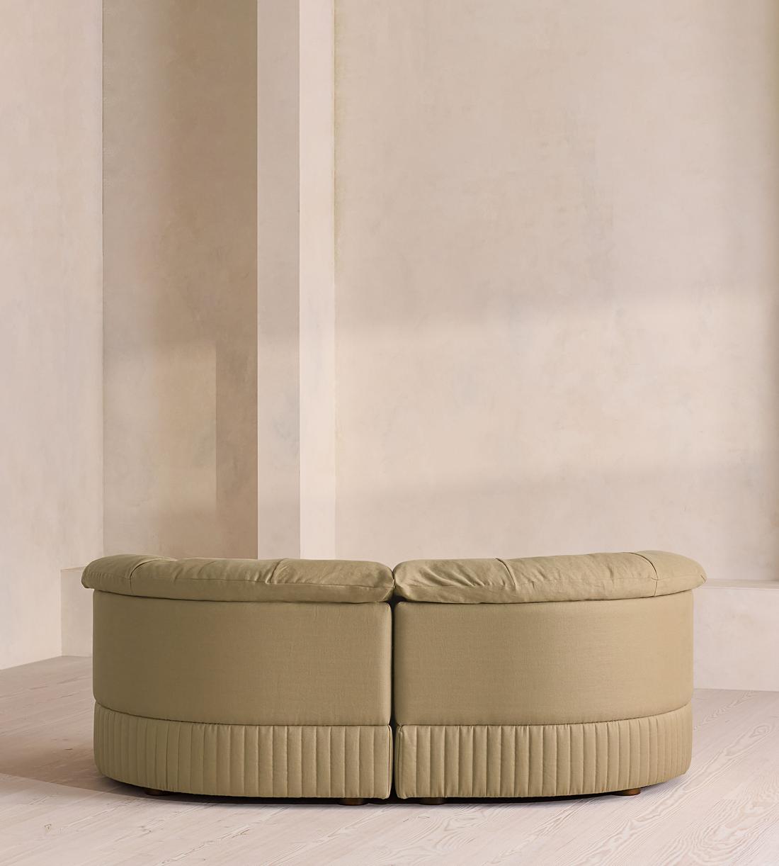 Oona Sectional Sofa - Three Seater - Linen - Wheat - US - Images - Image 4