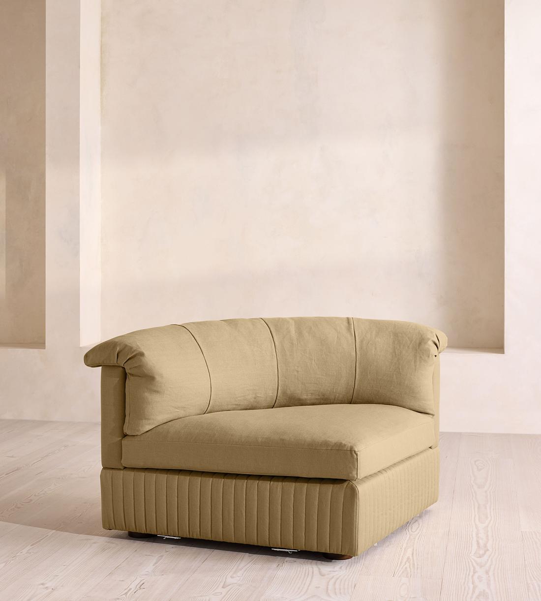 Oona Modular Sofa - Corner Module - Linen - Wheat - UK - Image 2