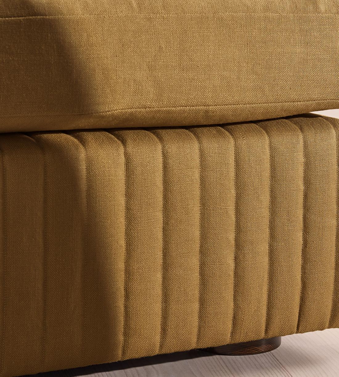 Oona Deep Sit Modular Sofa - Three Seater - Linen - Ochre - UK - Images - Image 5