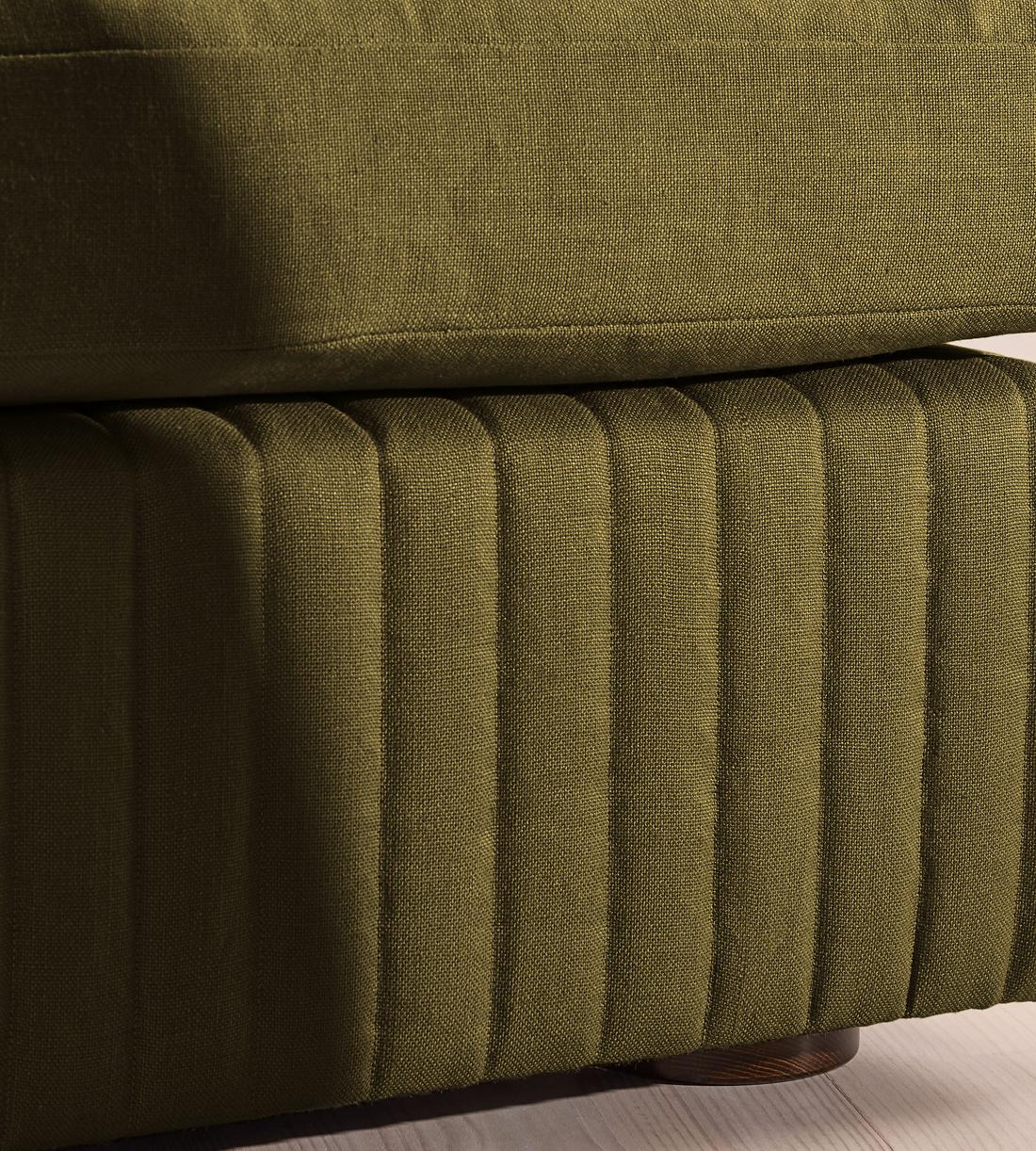 Oona Sectional Sofa - Four Seater - Linen - Olive - US - Images - Image 6